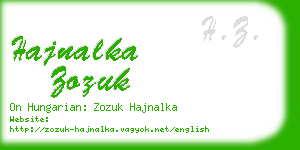 hajnalka zozuk business card